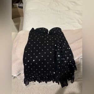 Lovers + Friends Black and White Polka Dot Skirt